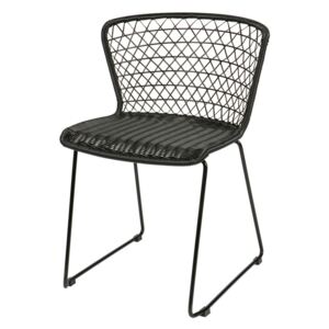Set 2 scaune cu structură metalică De Eekhoorn Quadro, negru