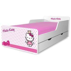 Pat copii Hello Kitty 2-12 ani cu sertar