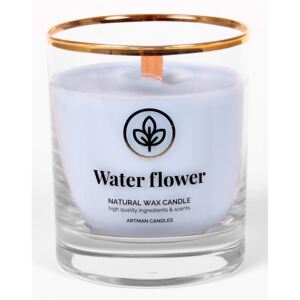 Lumânare parfumată în sticlă Water flower, 500 g, 9,5 cm