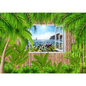 Fototapet 3D Relaxare Tropicala Hartie 200x300 cm