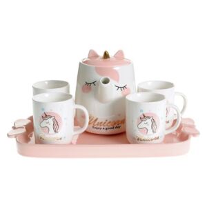 Set ceramic ceai cu unicorn