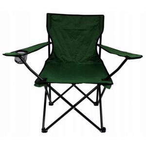 Scaun pliabil camping, pescuit, verde 52x52x80 cm