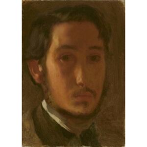 Self-Portrait with White Collar, c.1857 Reproducere, Edgar Degas