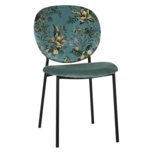 Scaun dining cu imprimeu Chair Blue Flowers 2