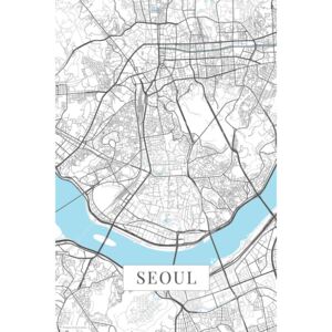 Harta orașului Seoul white