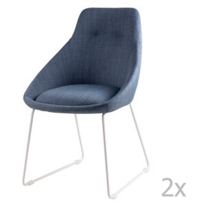 Set 2 scaune sømcasa Alba, albastru deschis