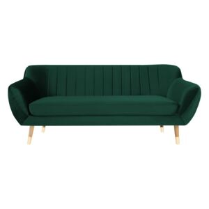Canapea cu 3 locuri Mazzini Sofas Benito, verde închis