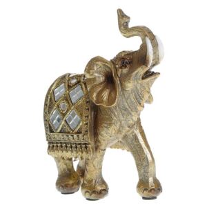 Statueta elefant auriu din polirasina 13 cm