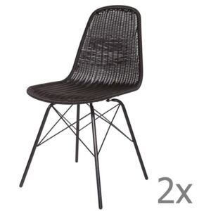 Set 2 scaune De Eekhoorn Spun, negru