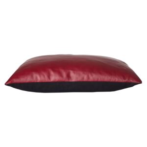 Perna decorativa rosie din piele si bumbac 30x45 cm Tushina Red Pols Potten