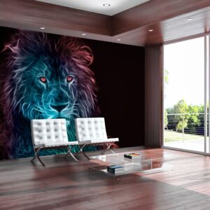 Fototapet Bimago - Abstract lion - rainbow + Adeziv gratuit 200x140 cm