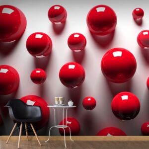 Fototapet Bimago - Red Balls + Adeziv gratuit 200x140 cm