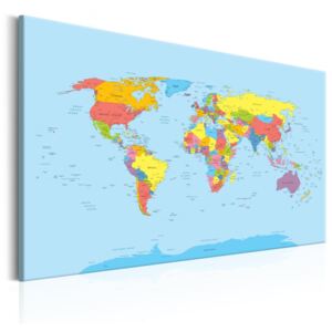 Tablou pe pânză - Rainbow Geography 60x40 cm