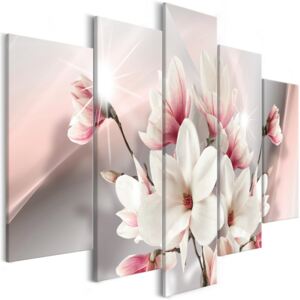 Tablou pe pânză - Magnolia in Bloom (5 Parts) Wide 225x100 cm