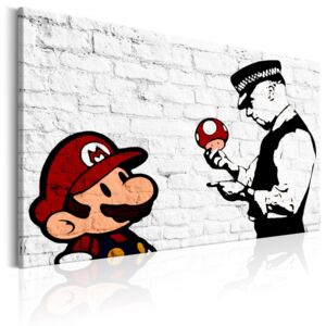 Tablou pe pânză - Banksy on Brick 90x60 cm