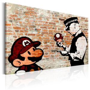 Tablou pe pânză - Banksy: Police Caution 90x60 cm