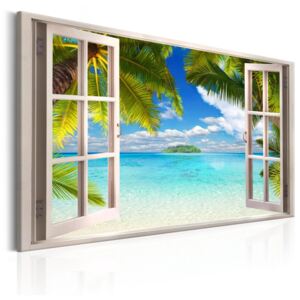 Tablou pe pânză - Window: Sea View 90x60 cm