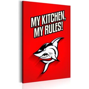 Tablou pe pânză - My kitchen, my rules! 40x60 cm