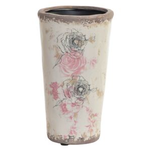 Vaza ceramica, decor floral