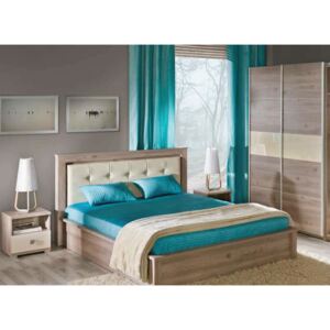 Set dormitor LFL21 Oak nelson + magnolia pearl gloss