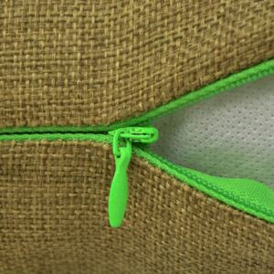 Huse de pernă cu aspect de pânză, 40 x 40 cm, verde, 4 buc