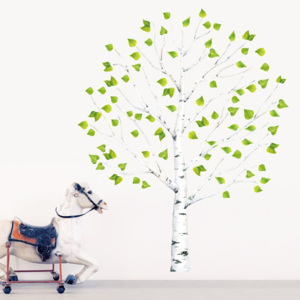 Autocolant refolosibil Birch Tree, 150x100 cm