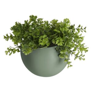 Ghiveci suspendat din ceramică PT LIVING Globe, verde mat