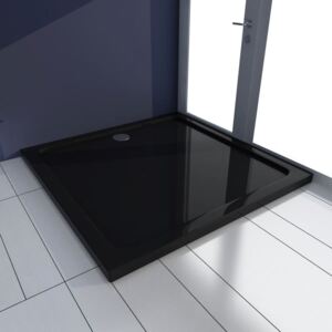 Cădiță de duș pătrată din ABS, negru, 90 x 90 cm