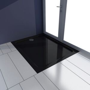 Cădiță de duș dreptunghiulară din ABS, negru, 70 x 90 cm