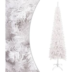 Brad de Crăciun artificial subțire, alb, 180 cm