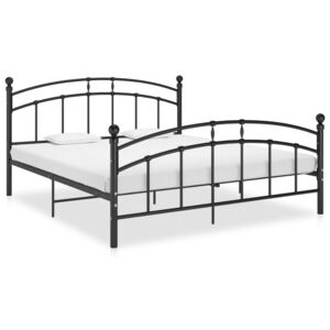 Cadru de pat, negru, 160x200 cm, metal