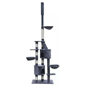 Ansamblu joacă pisici din sisal XL 230-260 cm Pluș gri