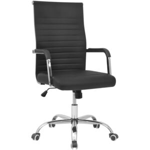 Scaun pentru birou din piele artificială 55x63 cm, Negru