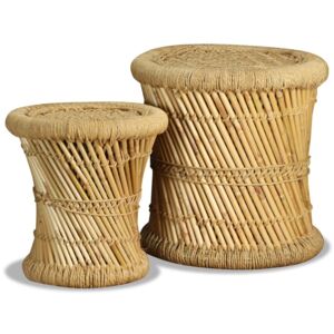 Set scaune 2 buc, bambus și iută