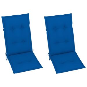 Perne pentru scaun grădină, 2 buc., albastru regal, 120x50x7 cm