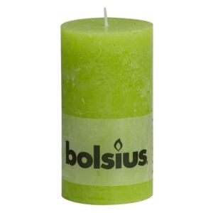Bolsius Lumânare bloc rustică, 6 buc., verde lime, 130 x 68 mm 103867590374