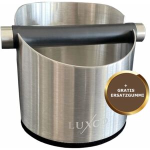 Recipient cu tamper pentru cafea Luxco, otel inoxidabil, 11 x 11 x 11 cm