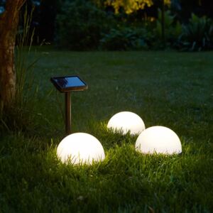 Luxform Lămpi solare podea grădină LED Clervaux 3 buc, semi-glob 40300 40300