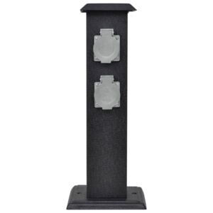 Priză de grădină tip "turn" Negru