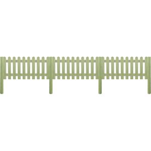 Gard din țăruși, lemn de pin tratat, 5,1 m 130 cm 6/9cm