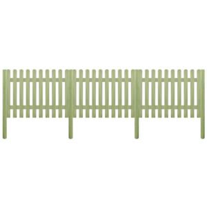 Gard din țăruși, lemn de pin tratat, 5,1 m 170 cm 6/9cm