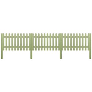 Gard din țăruși, lemn de pin tratat, 5,1 m 150 cm 6/9cm