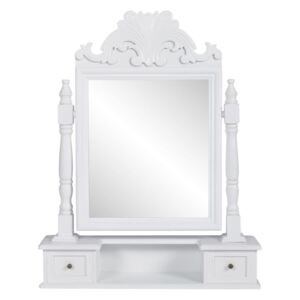 Masă de machiaj cu oglindă mobilă dreptunghiulară, MDF