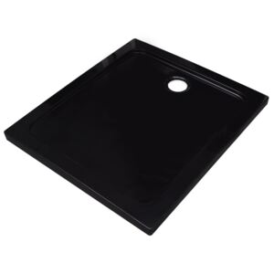 Cădiță de duș dreptunghiulară din ABS, negru, 80 x 90 cm