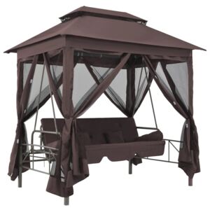 Balansoar extensibil cu pavilion, cafeniu