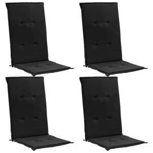 Perne scaun de grădină, 4 buc., negru, 120 x 50 x 3 cm