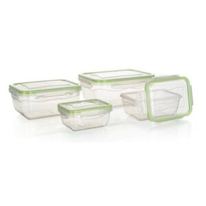 Banquet Set cutii alimentare din plastic, 4 buc, verde