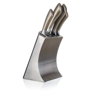Set cuţite Banquet Metallic Platinum, 5 buc. şistativ inox