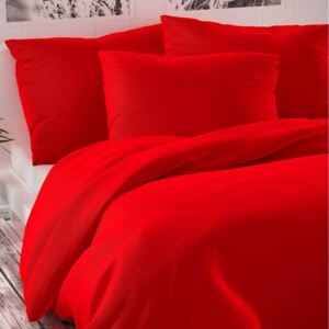 Lenjerie de pat din satin Luxury Collection, roşu, 140 x 200 cm, 70 x 90 cm