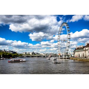 Fotografii artistice Landscape of River Thames with London Eye, Philippe Hugonnard